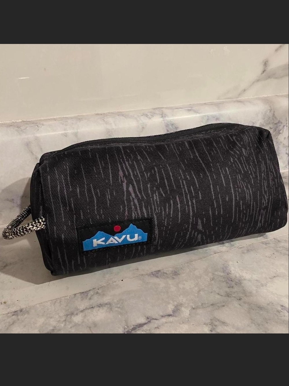 KAVU Black & Gray Pouch Toiletry Bag
